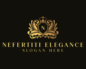 Elegant Crown Shield logo design