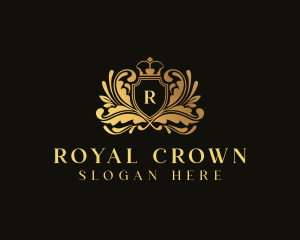 Elegant Crown Shield logo design