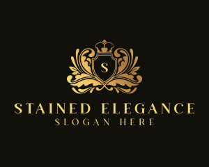 Elegant Crown Shield logo design