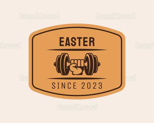 Fitness Gym Barbell Logo