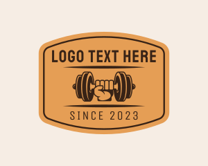 Powerlifter - Fitness Gym Barbell logo design