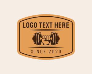 Gym Lover - Fitness Gym Barbell logo design