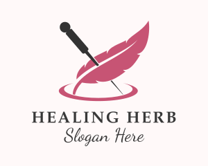 Herb Acupuncture Therapist logo design