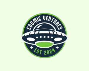 Martian UFO Spaceship logo design