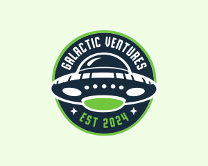 Martian UFO Spaceship logo design