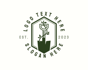 Lawn - Gardening Trowel Eco logo design