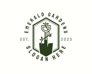 Gardening Trowel Eco logo design