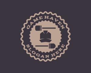 Tradesman - Hard Hat Shovel logo design