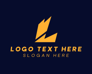 Yellow - Electric Letter L logo design