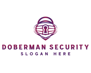 Cyber Security Lock logo design