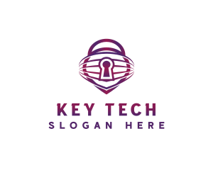 Cyber Security Lock logo design