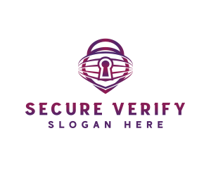 Cyber Security Lock logo design