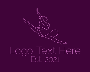 Gymnast - Female Dancer Dance logo design