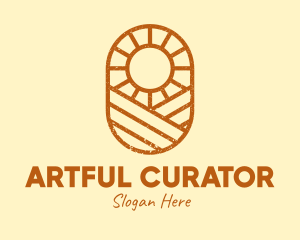 Rustic Farm Sun logo design