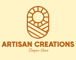 Rustic Farm Sun logo design