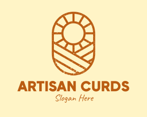 Rustic Farm Sun logo design