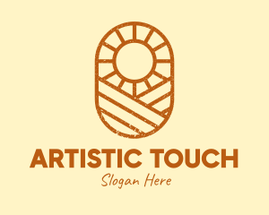 Rustic Farm Sun logo design