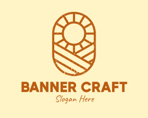 Rustic Farm Sun logo design