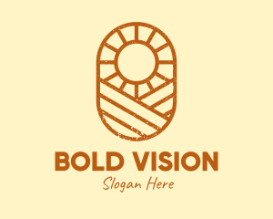 Rustic Farm Sun logo design