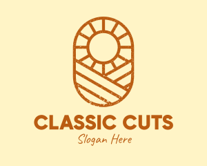 Rustic Farm Sun logo design