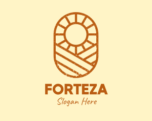 Rustic Farm Sun logo design