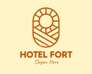 Rustic Farm Sun logo design