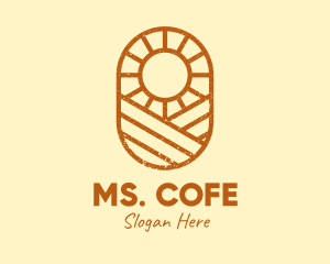 Rustic Farm Sun logo design