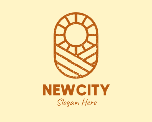 Rustic Farm Sun logo design