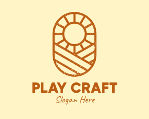 Rustic Farm Sun logo design