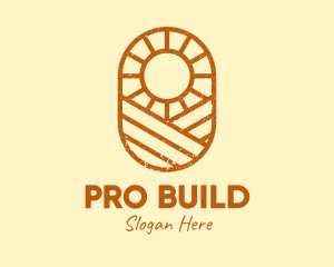 Rustic Farm Sun logo design