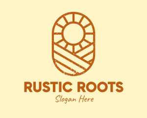 Rural - Rustic Farm Sun logo design