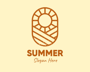 Rustic Farm Sun logo design