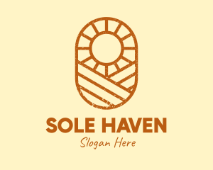 Rustic Farm Sun logo design