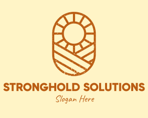 Rustic Farm Sun logo design