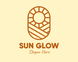 Rustic Farm Sun logo design