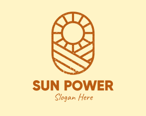 Rustic Farm Sun logo design