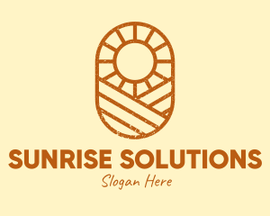 Sun - Rustic Farm Sun logo design