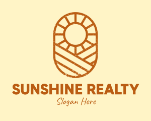 Rustic Farm Sun logo design