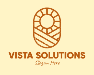 Rustic Farm Sun logo design