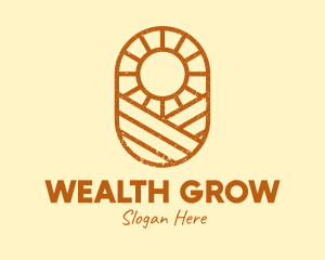 Rustic Farm Sun logo design