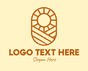 Rustic Farm Sun Logo