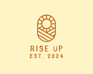 Rustic Farm Sun logo design