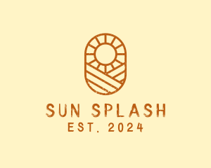 Rustic Farm Sun logo design