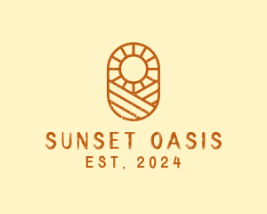 Rustic Farm Sun logo design