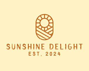 Rustic Farm Sun logo design