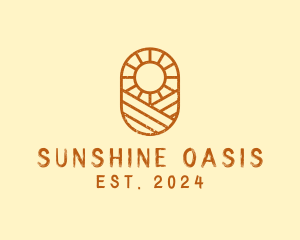 Rustic Farm Sun logo design