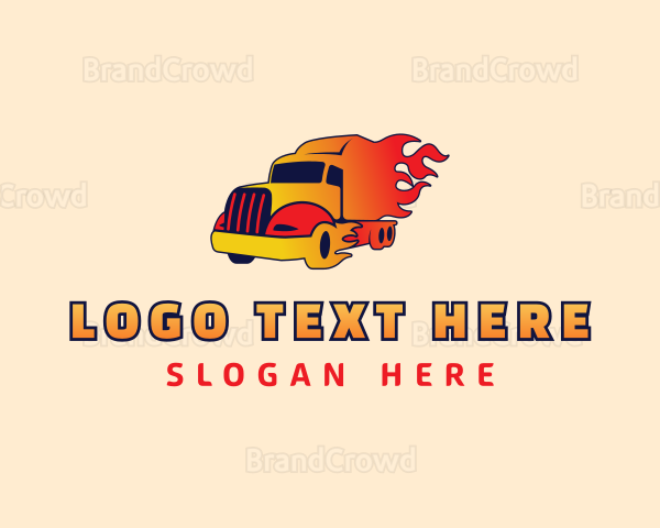 Gradient Truck Fire Logo