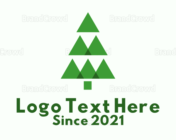 Geometric Christmas Tree Logo