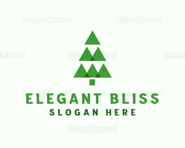 Geometric Christmas Tree Logo