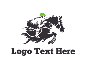 Riding - Equestrian Jockey Racing logo design